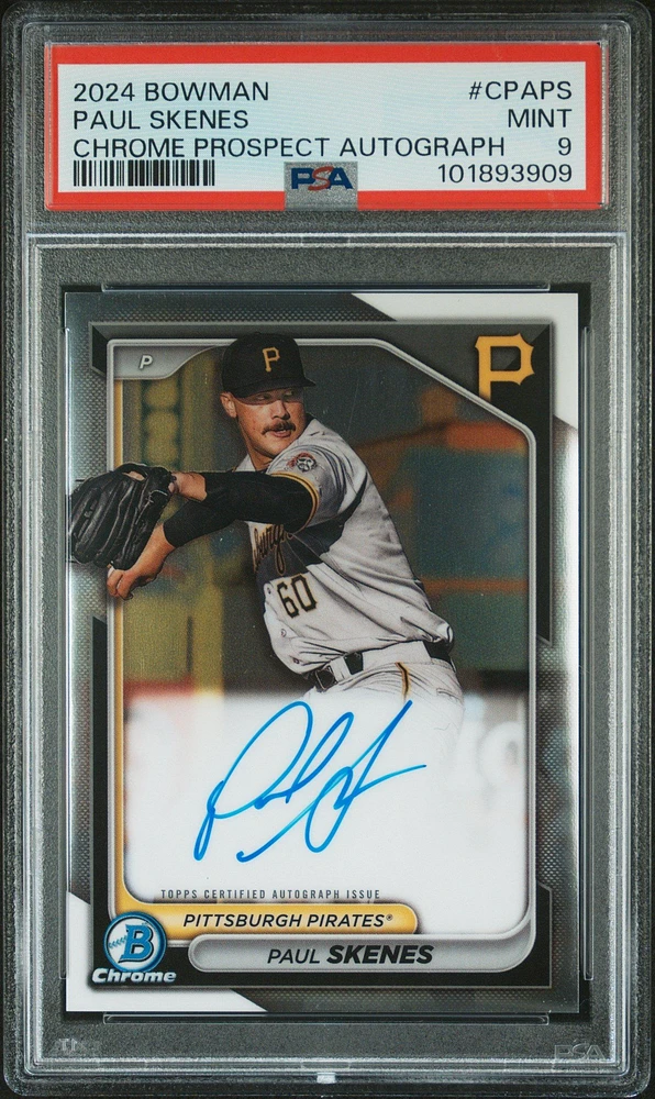2024 Bowman Chrome Prospect Autographs Cpaps Paul Skenes PSA 9