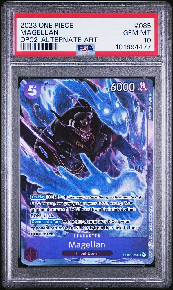 2023 One Piece Op02-paramount War Magellan Alternate Art PSA 10
