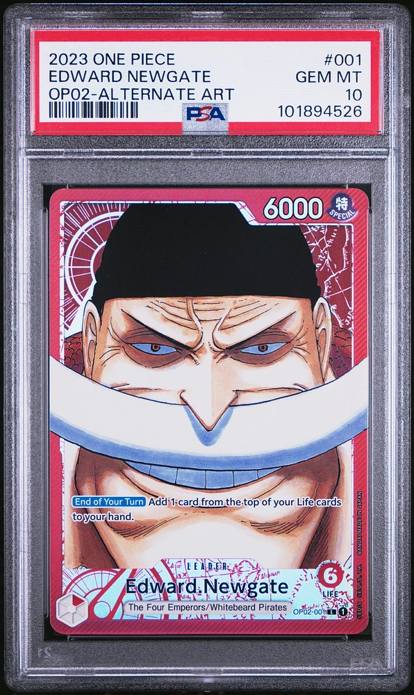 2023 One Piece Paramount War Edward Newgate Alternate Art PSA