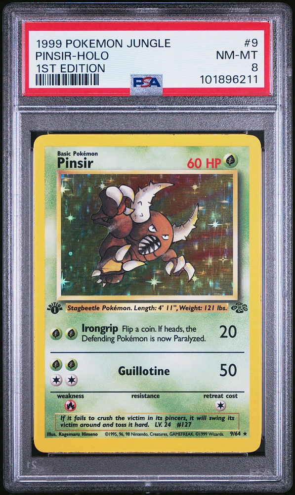 1999 Pokemon Jungle 9 Pinsir-holo 1st Edition PSA