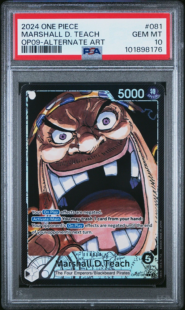 2024 One Piece Op09-emperors In The New World Marshall D. Teach Alternate Art PSA