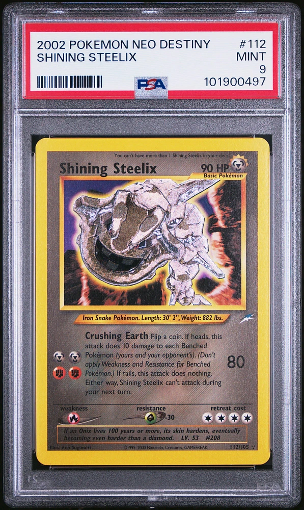 2002 Pokemon Neo Destiny 112 Shining Steelix PSA