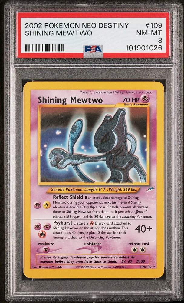 2002 Pokemon Neo Destiny 109 Shining Mewtwo PSA