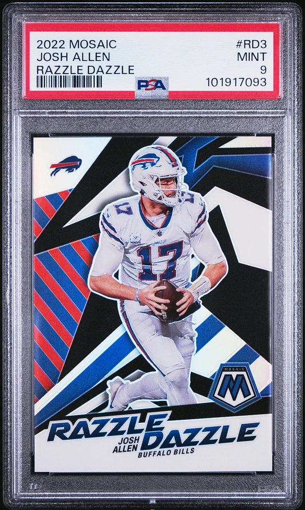 2022 Panini Mosaic Razzle Dazzle Rd3 Josh Allen PSA 9