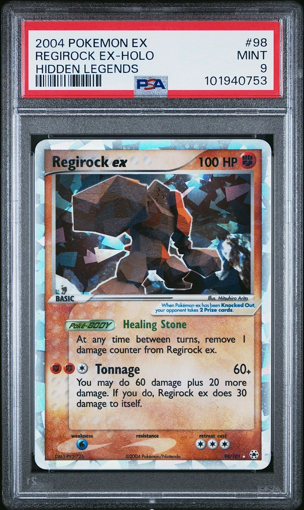 2004 Pokemon Ex Hidden Legends 98 Regirock Ex-holo PSA