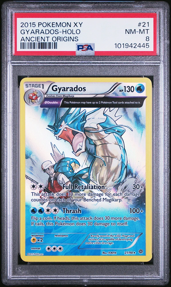 2015 Pokemon Xy Ancient Origins 21 Gyarados-holo PSA