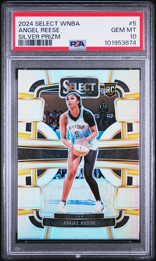 2024 Panini Select Wnba 5 Angel Reese Silver Prizm PSA 10
