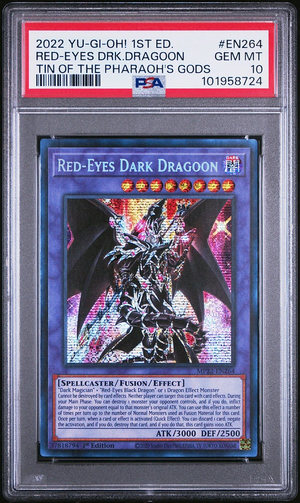 2022 Yu-gi-oh! Tin Of The Pharaoh's Gods En264 Red-eyes Dark Dragoon 1st Edition PSA 10
