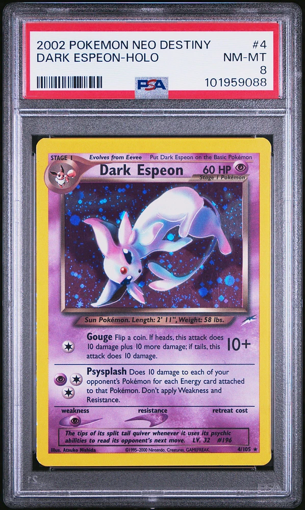 2002 Pokemon Neo Destiny 4 Dark Espeon-holo PSA