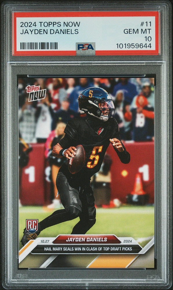 2024 Topps Now 11 Jayden Daniels PSA 10
