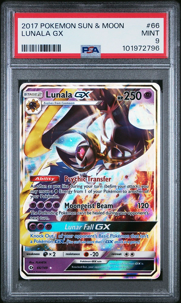2017 Pokemon Sun & Moon 66 Lunala Gx PSA