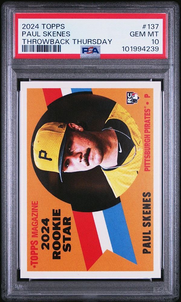 2024 Topps Throwback Thursday 137 Paul Skenes PSA 10