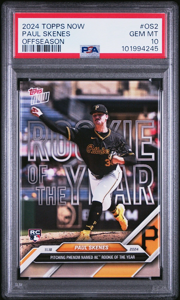 2024 Topps Now Offseason Os2 Paul Skenes PSA 10