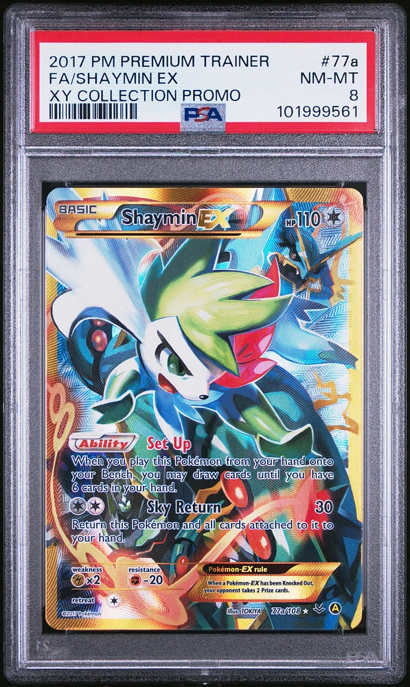 2017 Pokemon Premium Trainer Xy Collection Promo 77a Full Art/shaymin Ex PSA