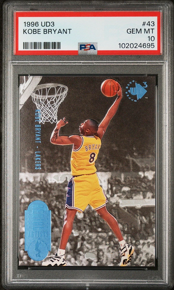 1996 Ud3 43 Kobe Bryant PSA