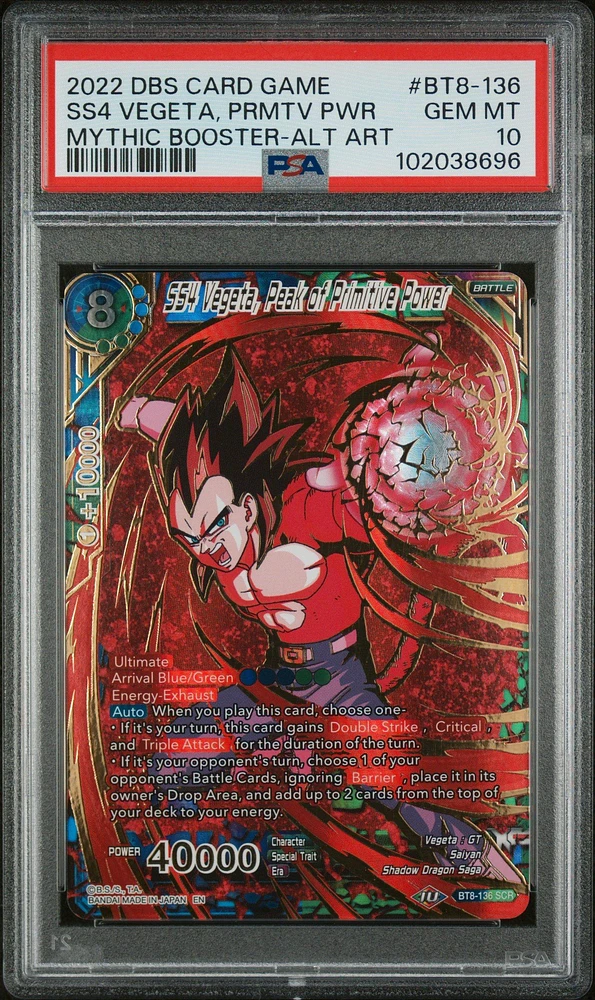 2022 Dragon Ball Super Card Game Mythic Booster Bt8-136 Ss4 Vegeta