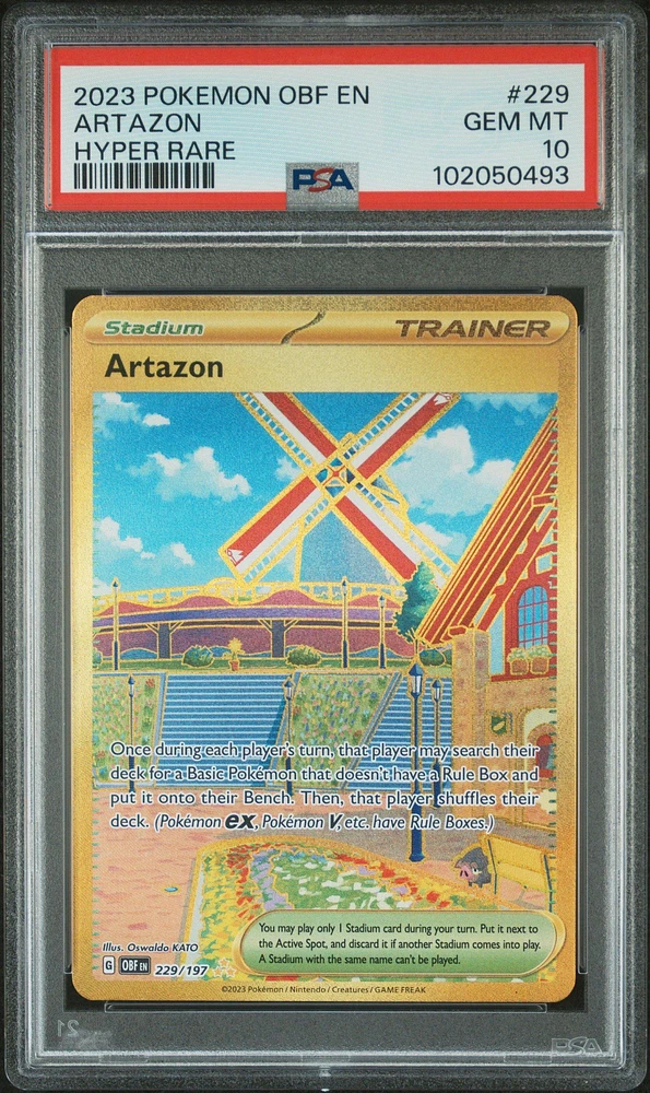 2023 Pokemon Obf En-obsidian Flames 229 Artazon Hyper Rare PSA