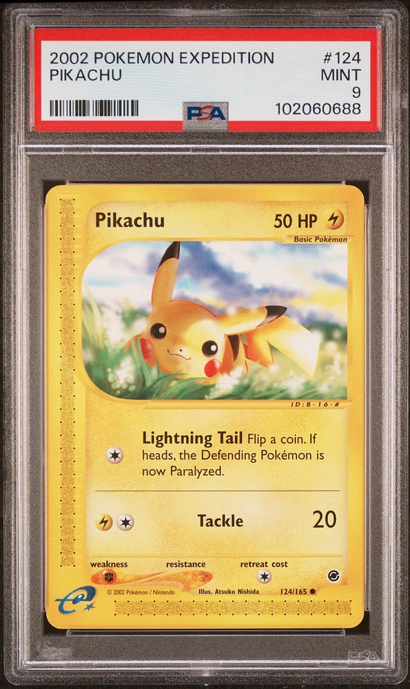2002 Pokemon Expedition 124 Pikachu PSA