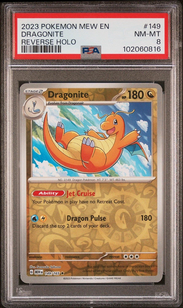 2023 Pokemon Mew En-151 149 Dragonite Reverse Holo PSA