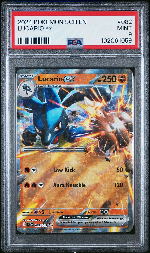 2024 Pokemon Scr En-stellar Crown 082 Lucario Ex PSA