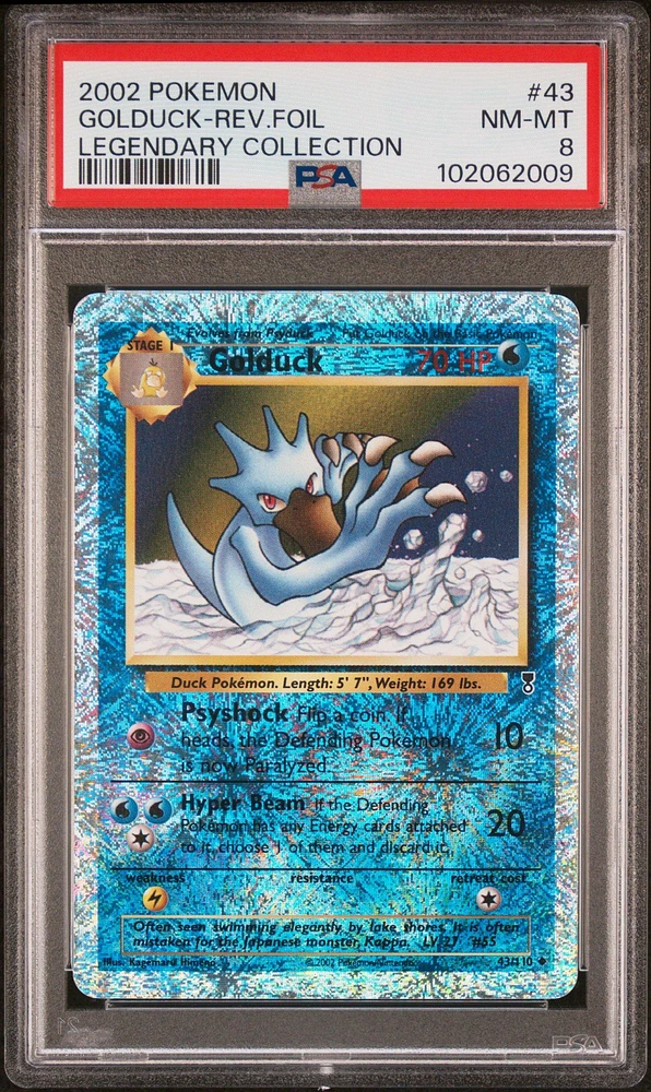 2002 Pokemon Legendary Collection 43 Golduck-reverse Foil PSA
