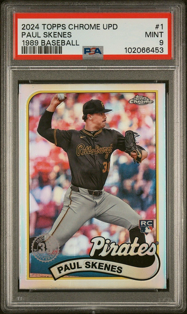 2024 Topps Chrome Update 1989 Topps Baseball 1 Paul Skenes PSA 9