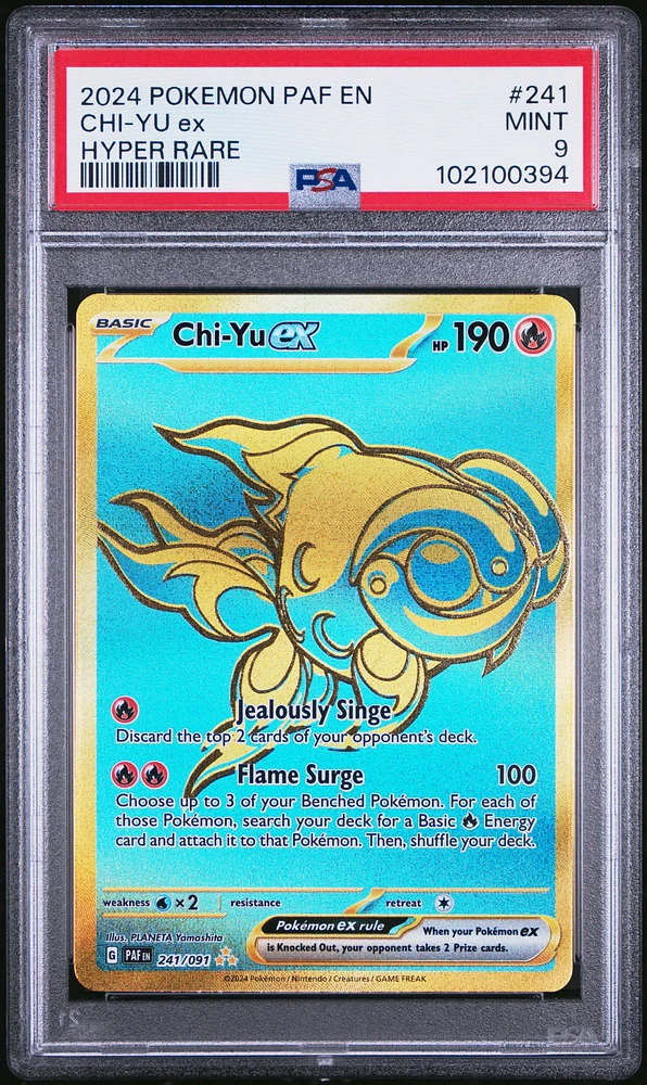 2024 Pokemon Paf En-paldean Fates 241 Chi-yu Ex Hyper Rare PSA