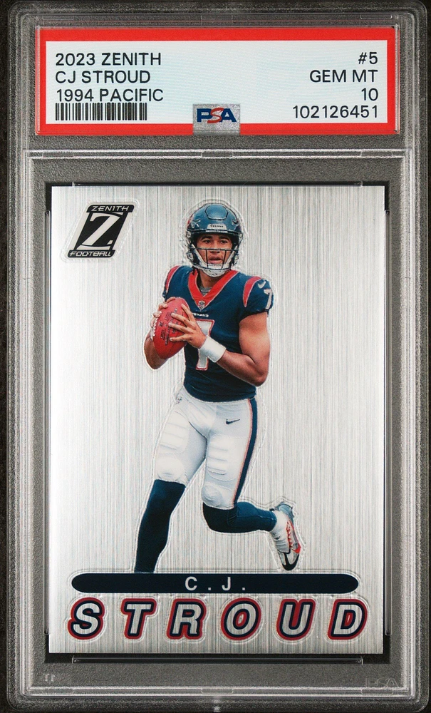 2023 Panini Zenith 1994 Pacific 5 Cj Stroud PSA 10