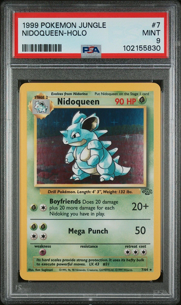 1999 Pokemon Jungle 7 Nidoqueen-holo PSA