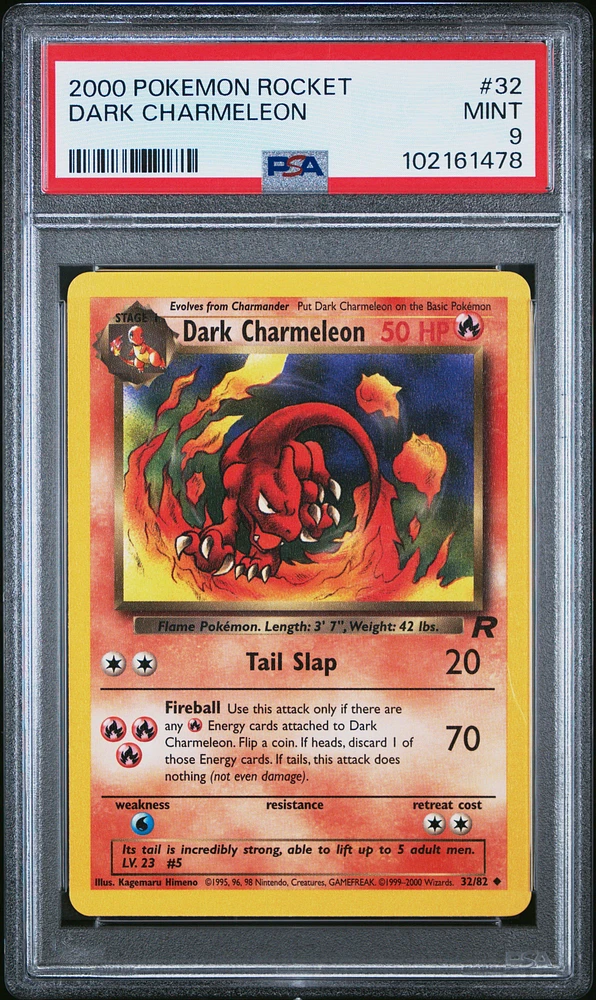 2000 Pokemon Rocket 32 Dark Charmeleon PSA