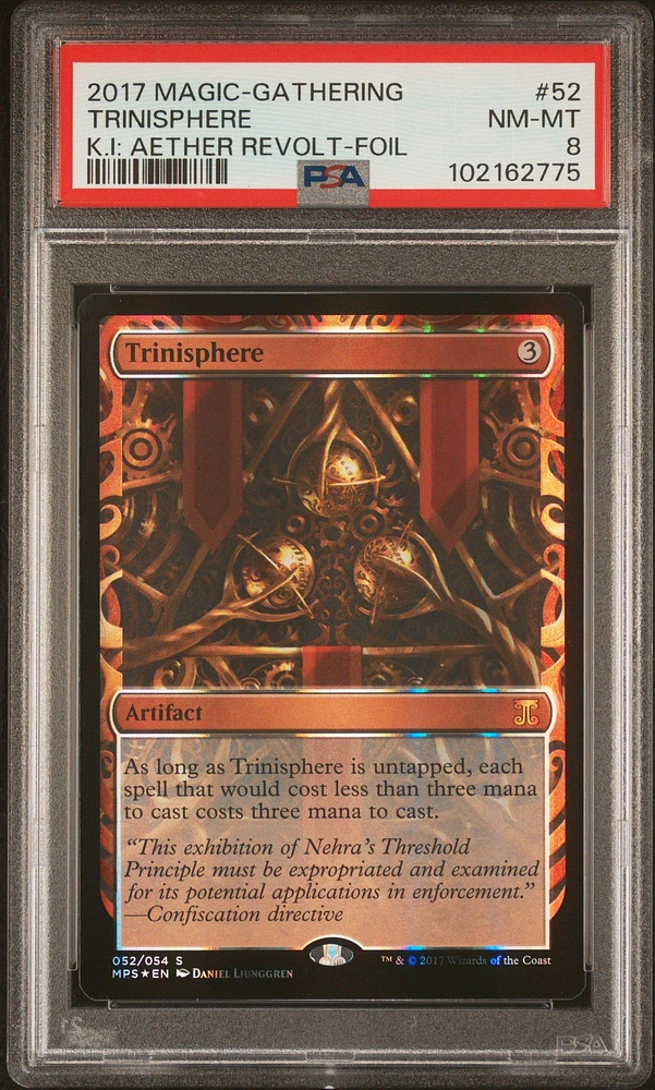 2017 Magic The Gathering Kaladesh Inventions: Aether Revolt 52 Trinisphere Foil PSA 8