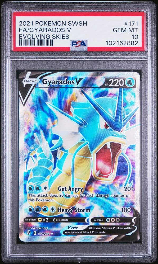 2021 Pokemon Sword & Shield Evolving Skies 171 Full Art/gyarados V PSA