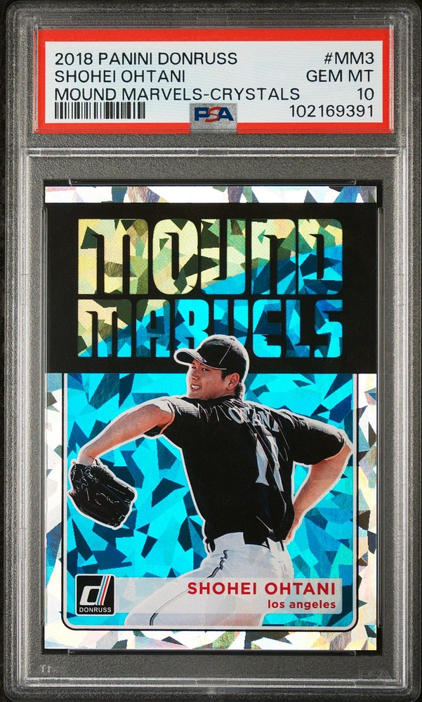 2018 Panini Donruss Mound Marvels Mm3 Shohei Ohtani Crystals PSA 10