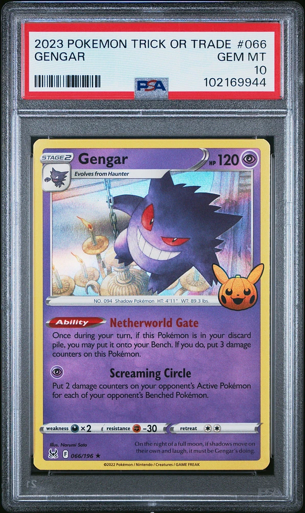 2023 Pokemon Trick Or Trade 066 Gengar PSA