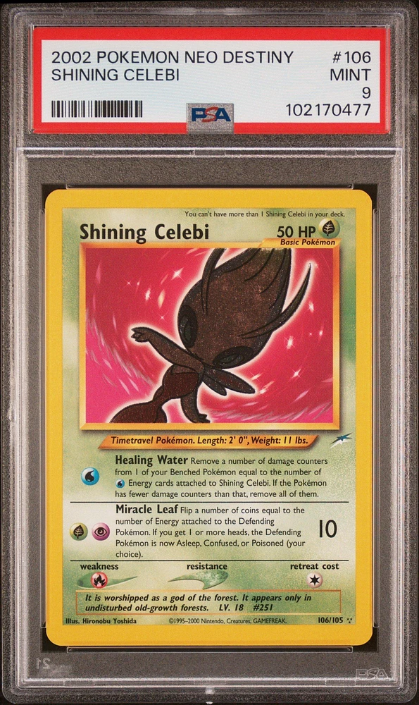 2002 Pokemon Neo Destiny 106 Shining Celebi PSA