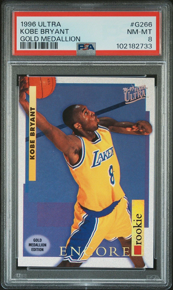 1996 Ultra G266 Kobe Bryant Gold Medallion PSA 8