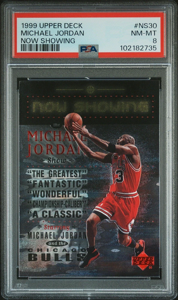 1999 Upper Deck Now Showing Ns30 Michael Jordan PSA 8