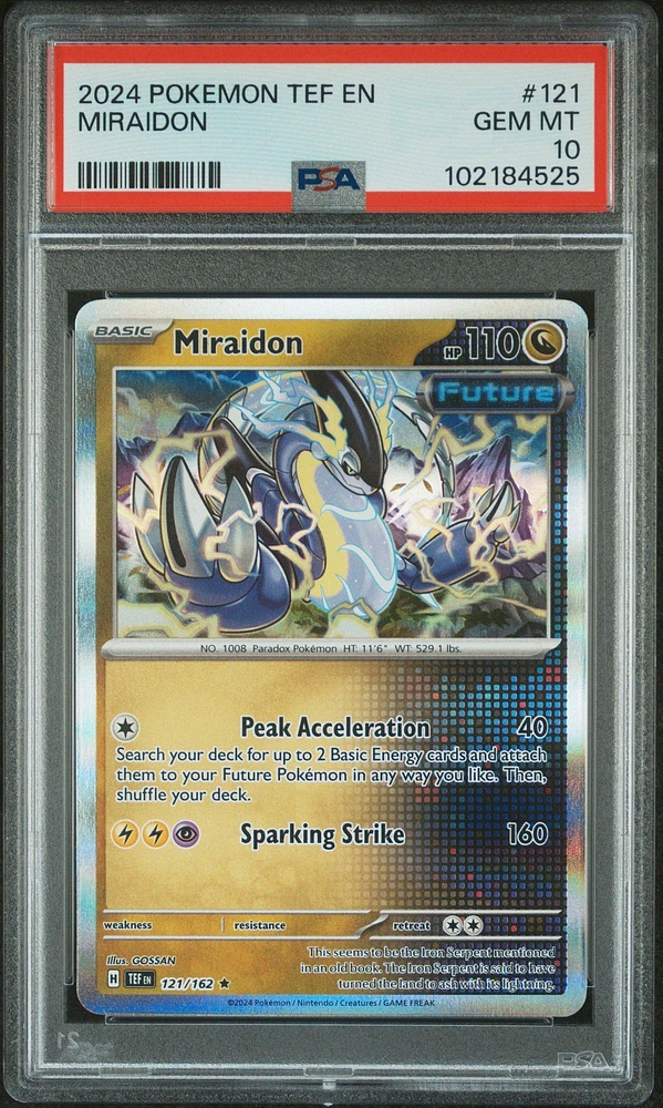 2024 Pokemon Tef En-temporal Forces 121 Miraidon PSA
