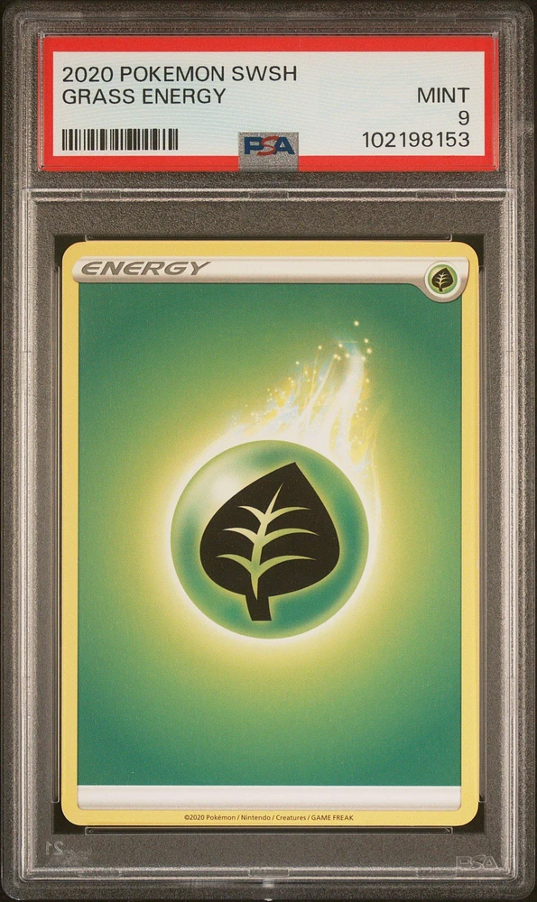 2020 Pokemon Sword & Shield Grass Energy PSA 9