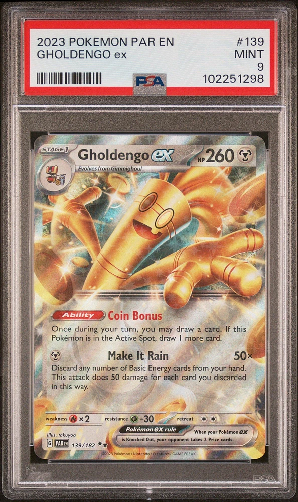 2023 Pokemon Par En-paradox Rift Gholdengo Ex PSA