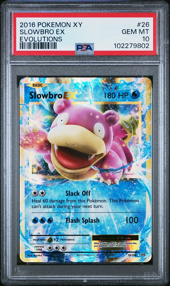 2016 Pokemon Xy Evolutions Slowbro Ex PSA