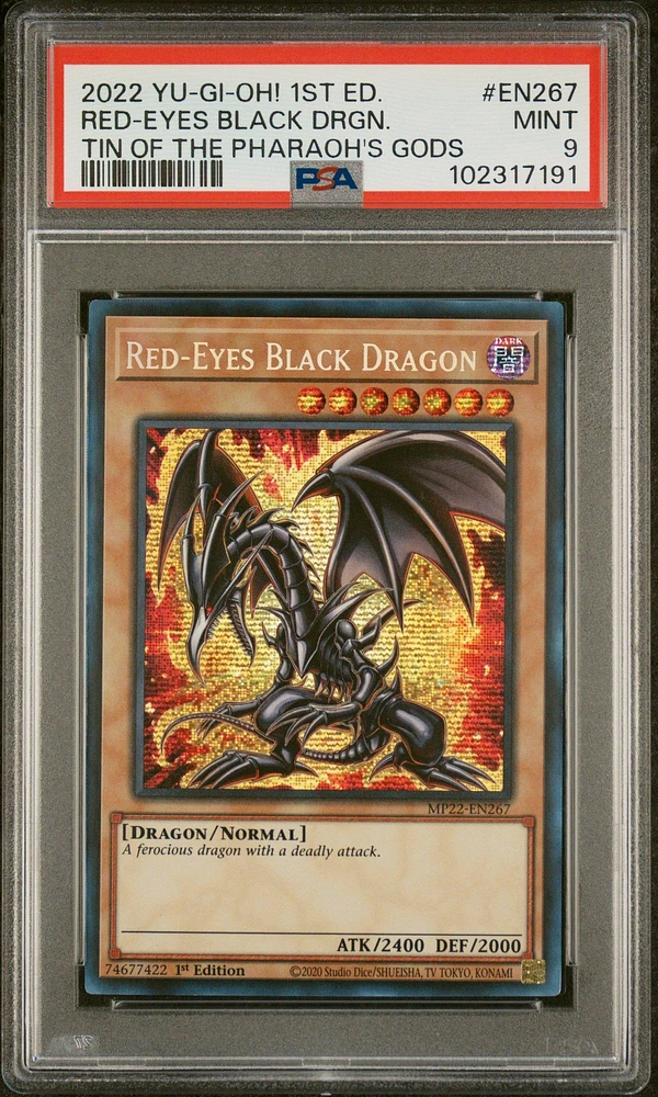 2022 Yu-gi-oh! Tin Of The Pharaoh's Gods En267 Red-eyes Black Dragon 1st Edition PSA