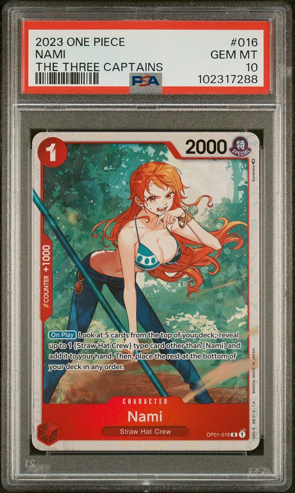 2023 One Piece Ultra Deck St10-the Three Captains 016 Nami PSA 10