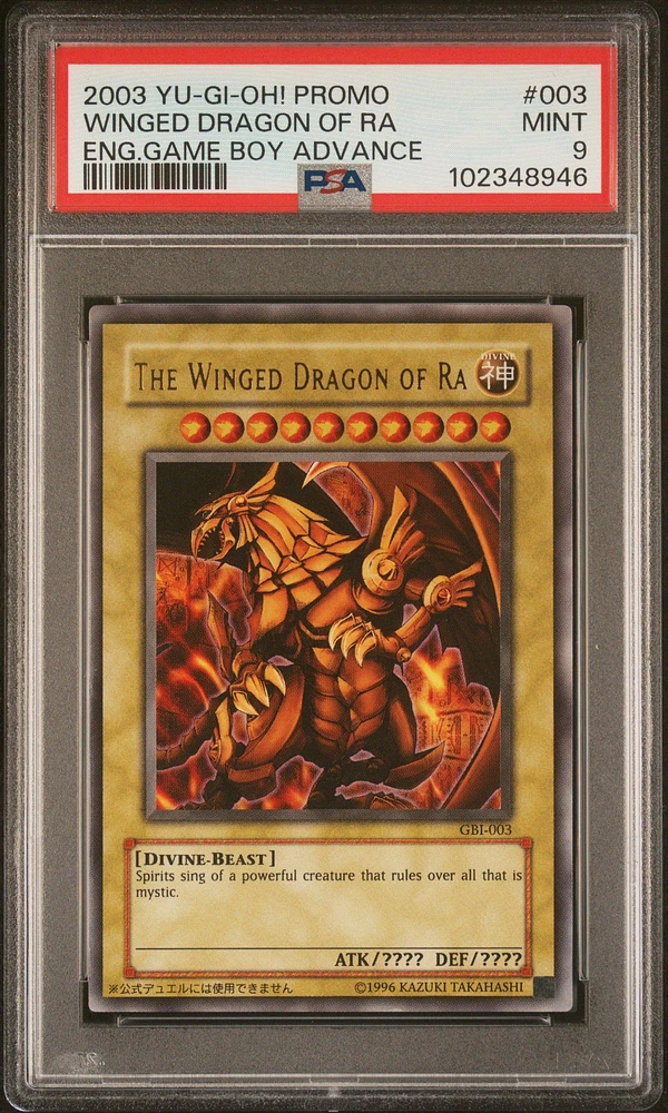 2003 Yu-gi-oh! Promo 003 The Winged Dragon Of Ra English Game Boy Advance PSA