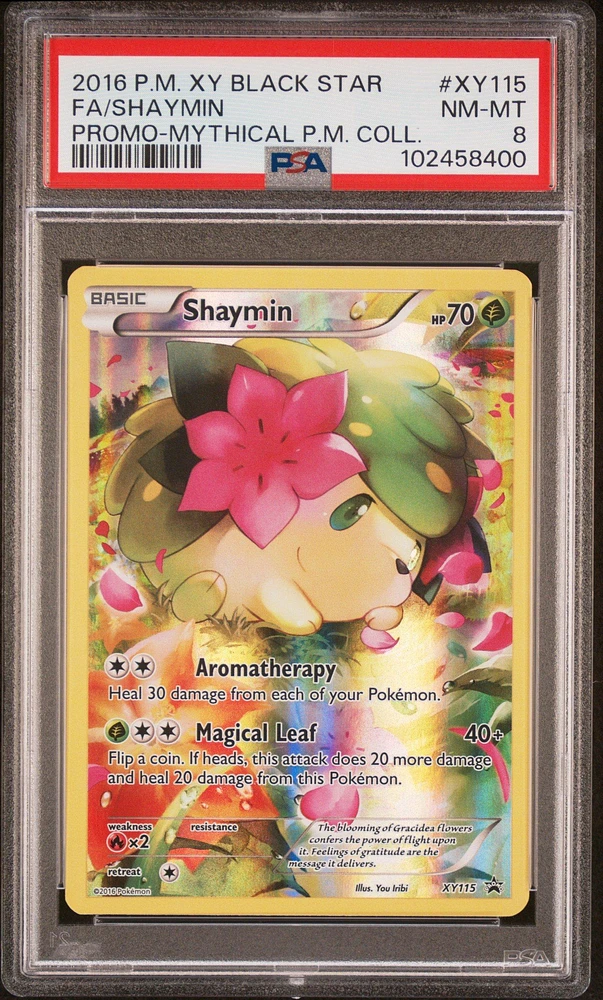 2016 Pokemon Xy Black Star Promo Xy115 Full Art/shaymin Mythical Pokemon Collection PSA