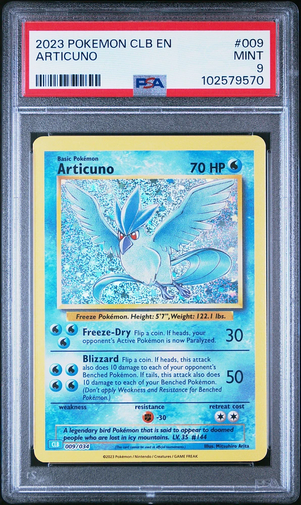 2023 Pokemon Clb-trading Card Game Classic Blastoise & Suicune Ex Deck 009 Articuno PSA
