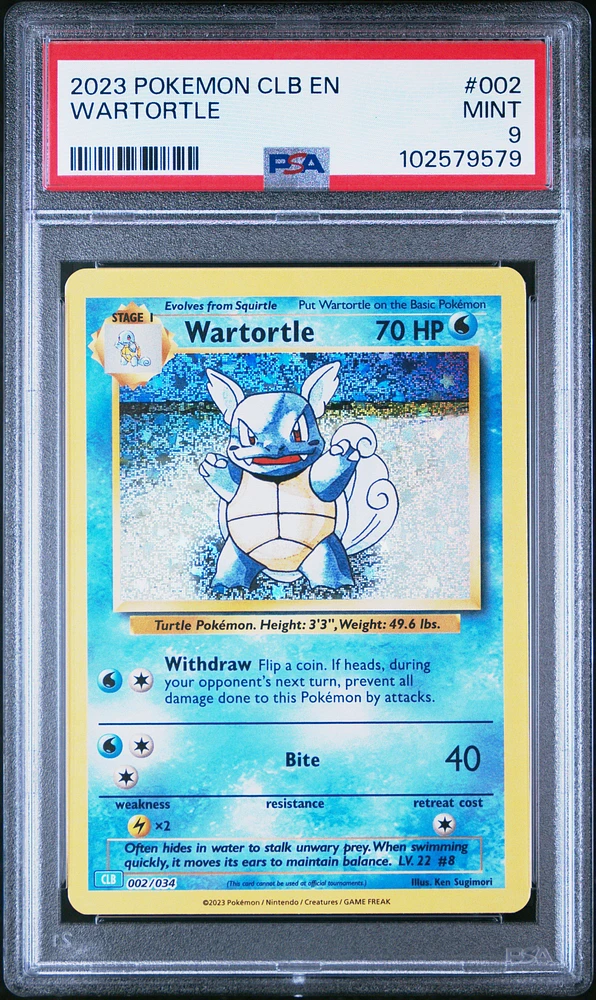 2023 Pokemon Clb-trading Card Game Classic Blastoise & Suicune Ex Deck 002 Wartortle PSA