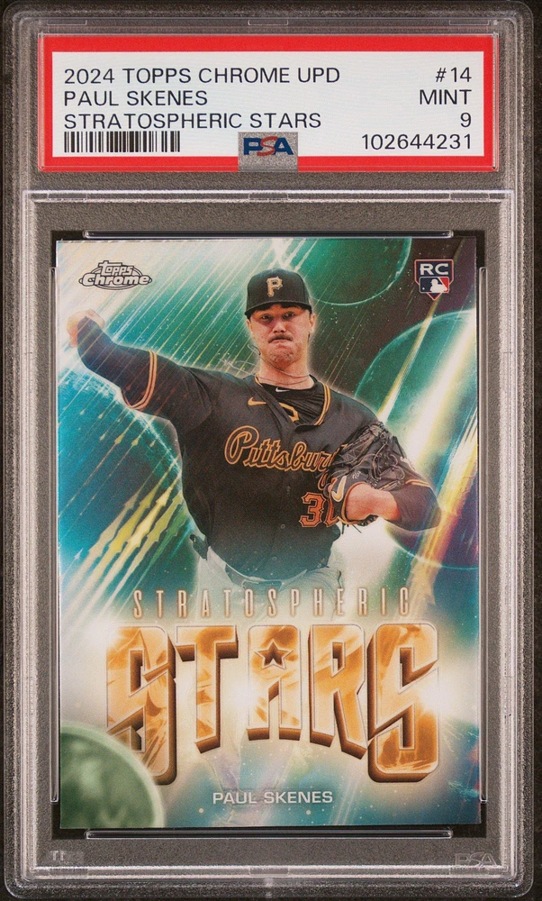 2024 Topps Chrome Update Stratospheric Stars 14 Paul Skenes PSA 9