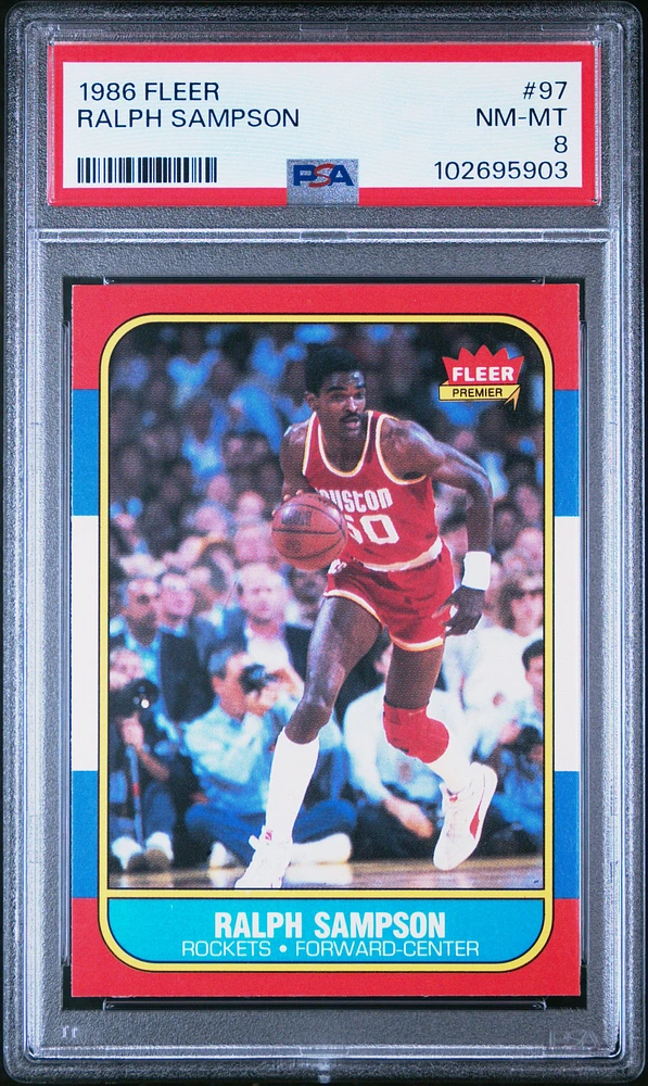 1986 Fleer 97 Ralph Sampson PSA 8