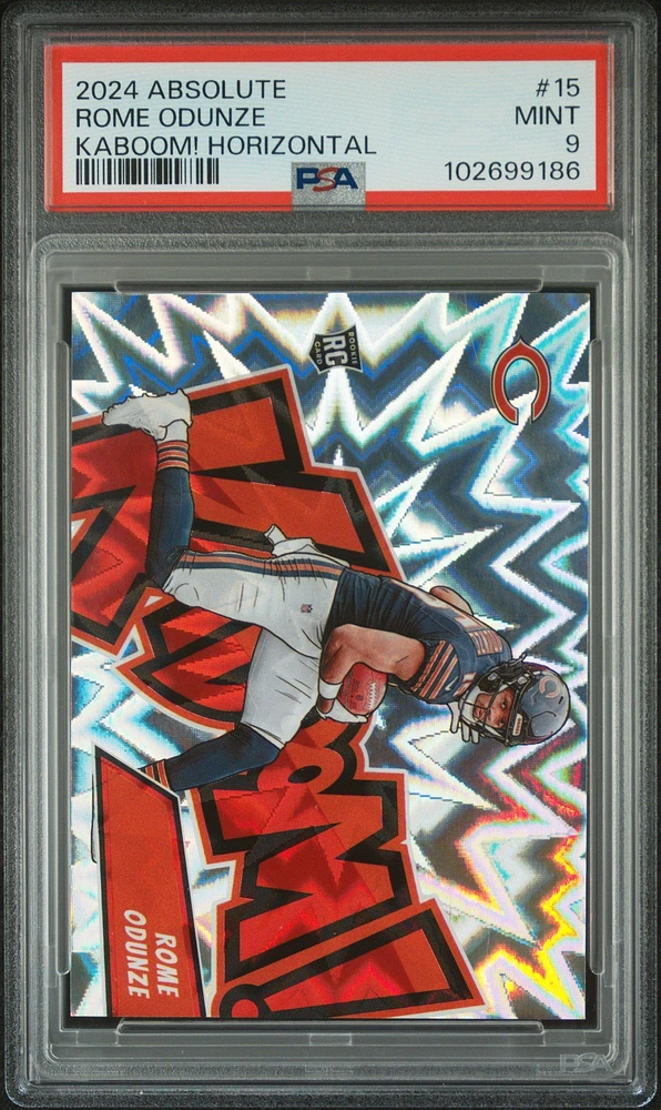 2024 Panini Absolute Kaboom! Horizontal 15 Rome Odunze PSA 9